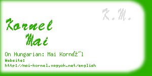 kornel mai business card